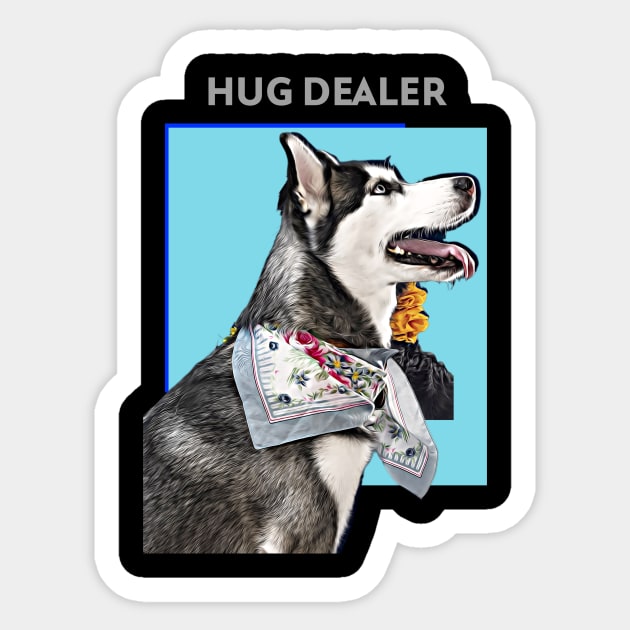 HUG dealer (husky dog) Sticker by PersianFMts